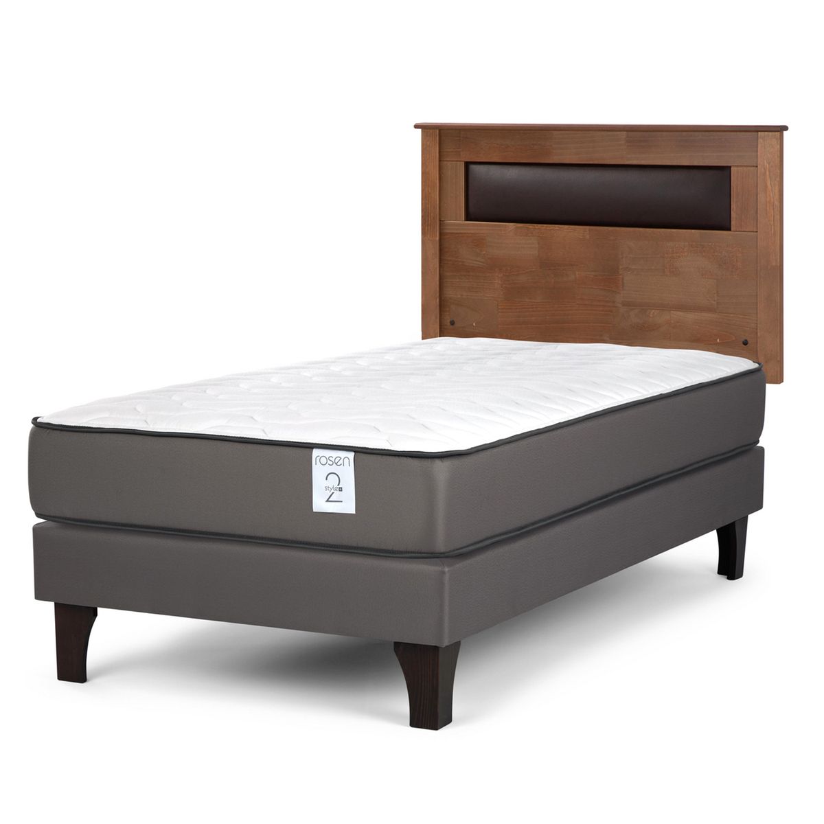 ROSEN - Cama 1.5 Plazas Europea New Style 2 Plus + Respaldo