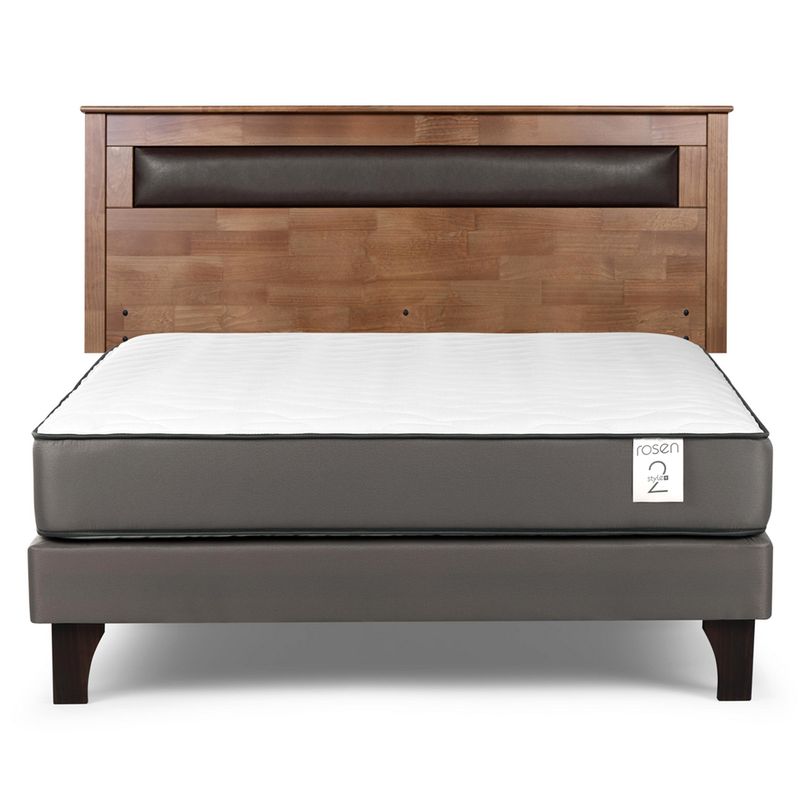 ROSEN - Cama 2 Plazas Europea New Style 2 Plus Gris