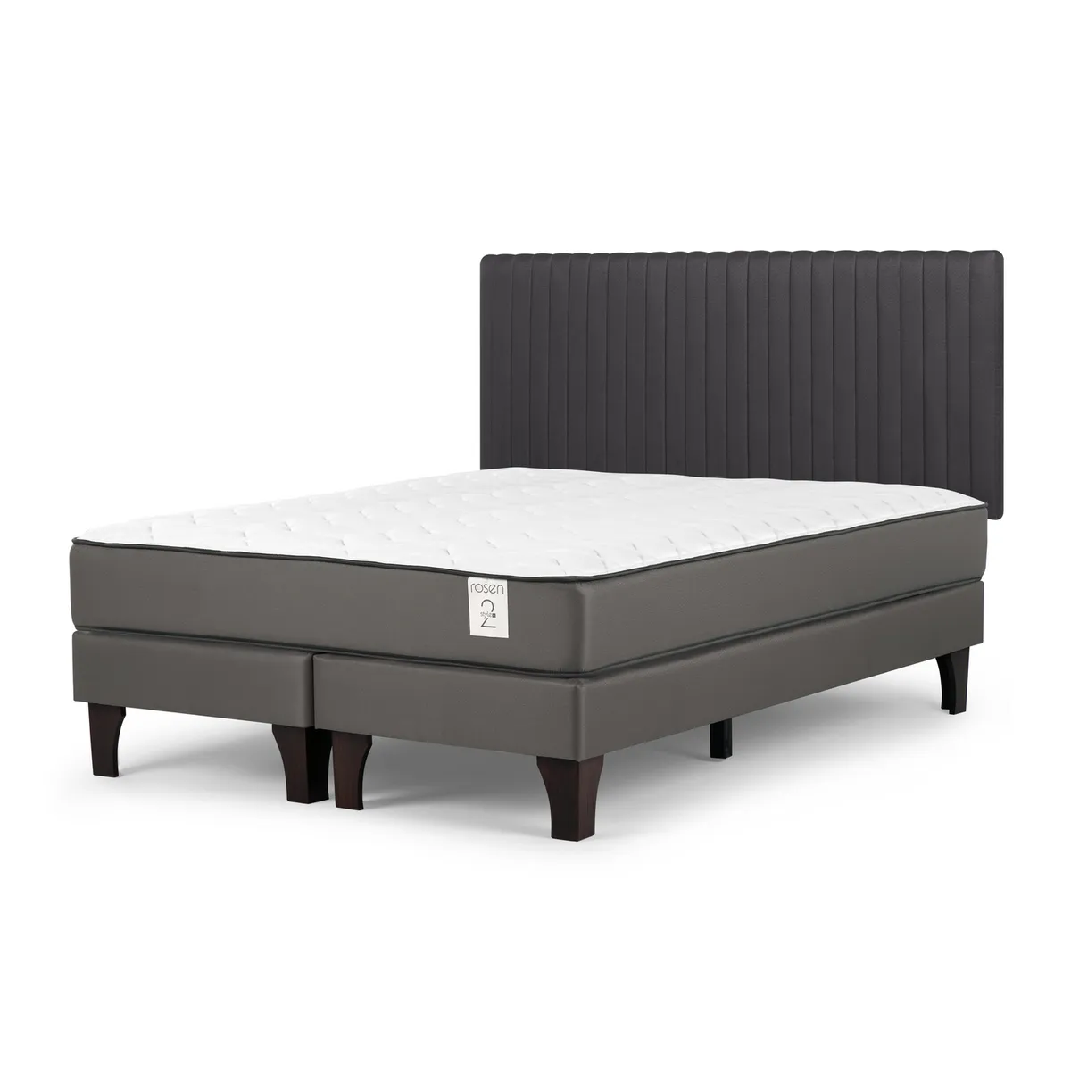 ROSEN - Cama King Europea New Style 2 Plus Gris