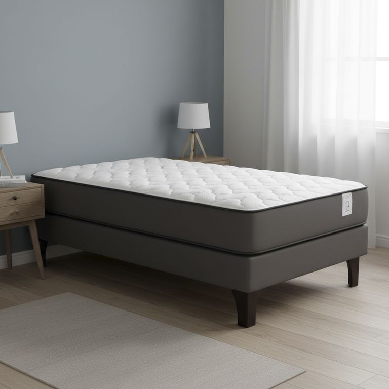 ROSEN Cama 1 plaza Europea New Style 2 Plus Gris