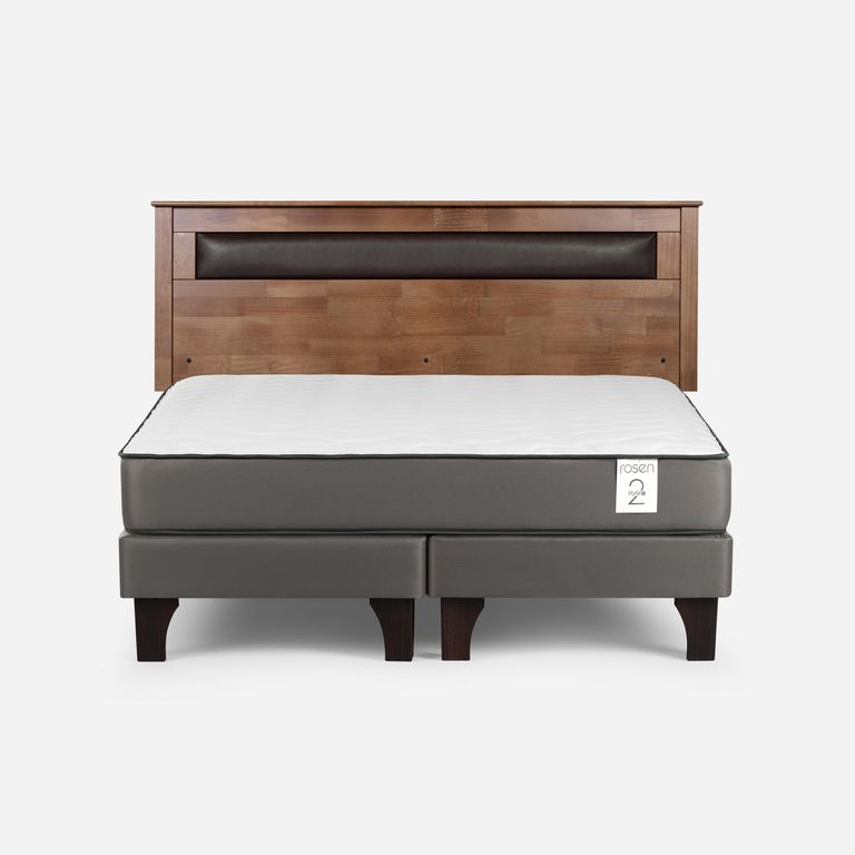 Cama King Europea New Style 2 Plus Gris