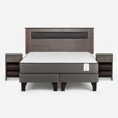 ROSEN - Cama 2 Plazas Europea New Style 2 Plus Gris