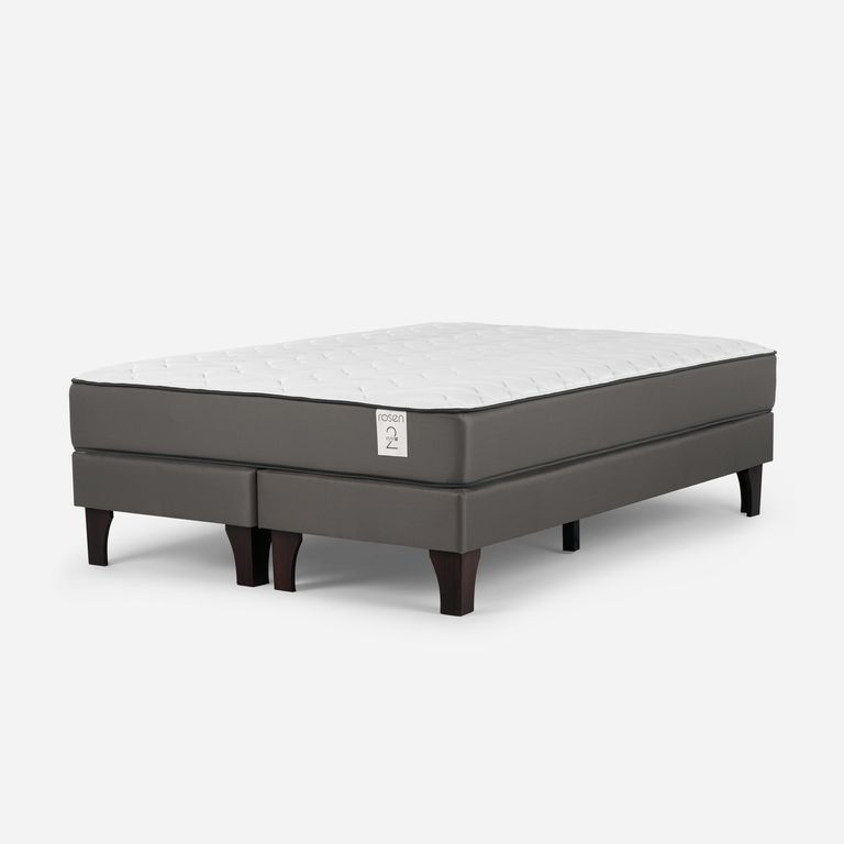 ROSEN Cama King Europea New Style 2 Plus Gris