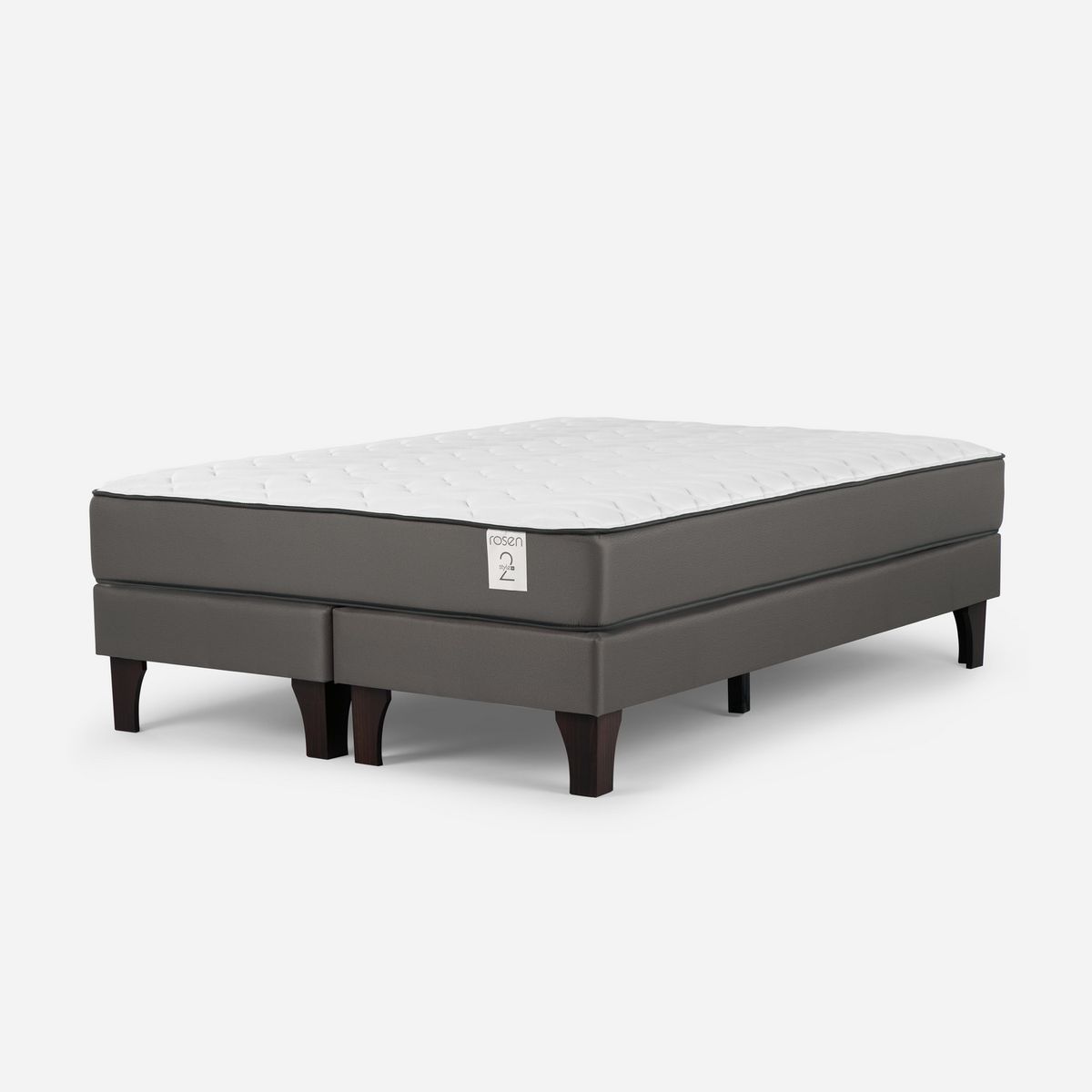 ROSEN - Cama King Europea New Style 2 Plus Gris