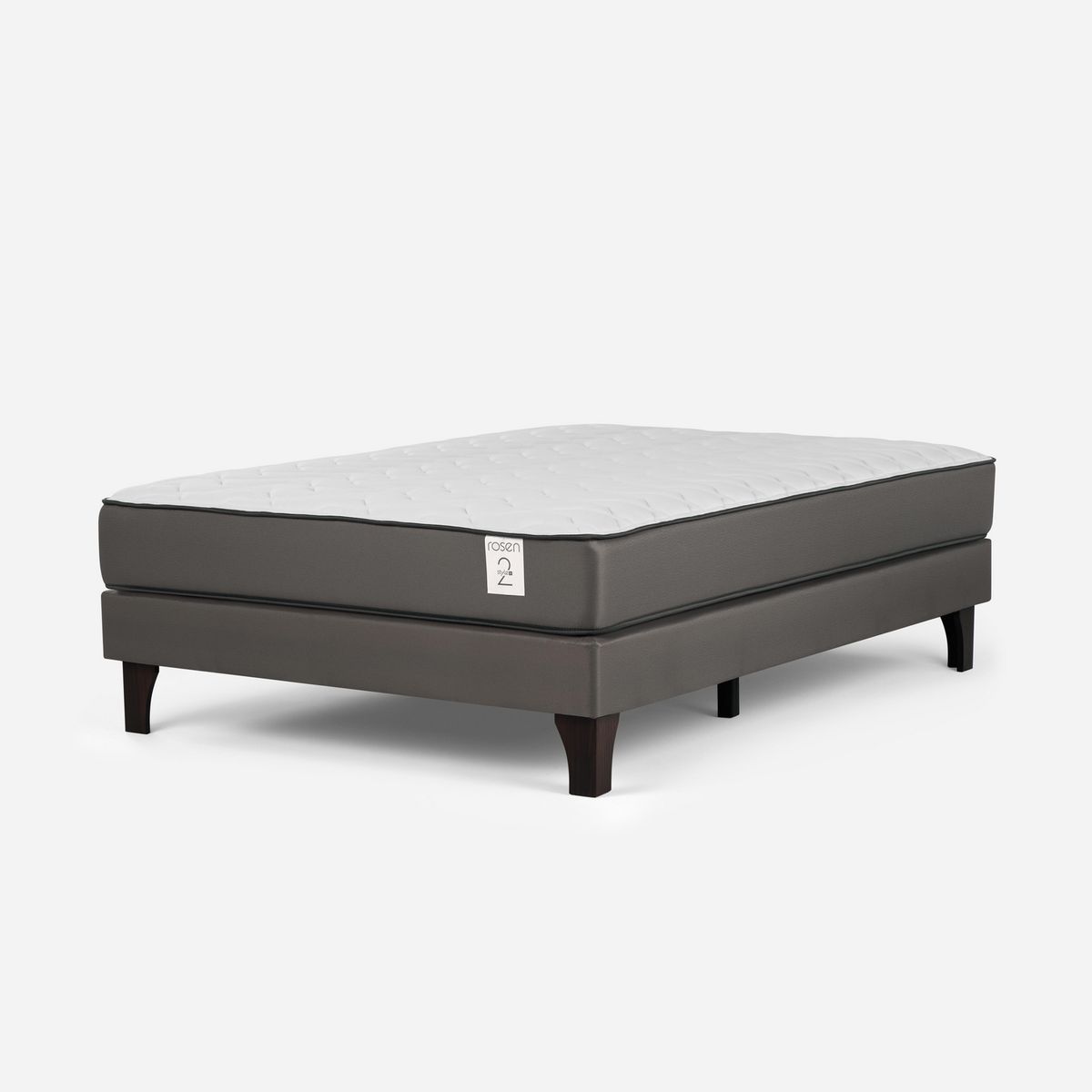 ROSEN - Cama 2 plazas Europea New Style 2 Plus Gris
