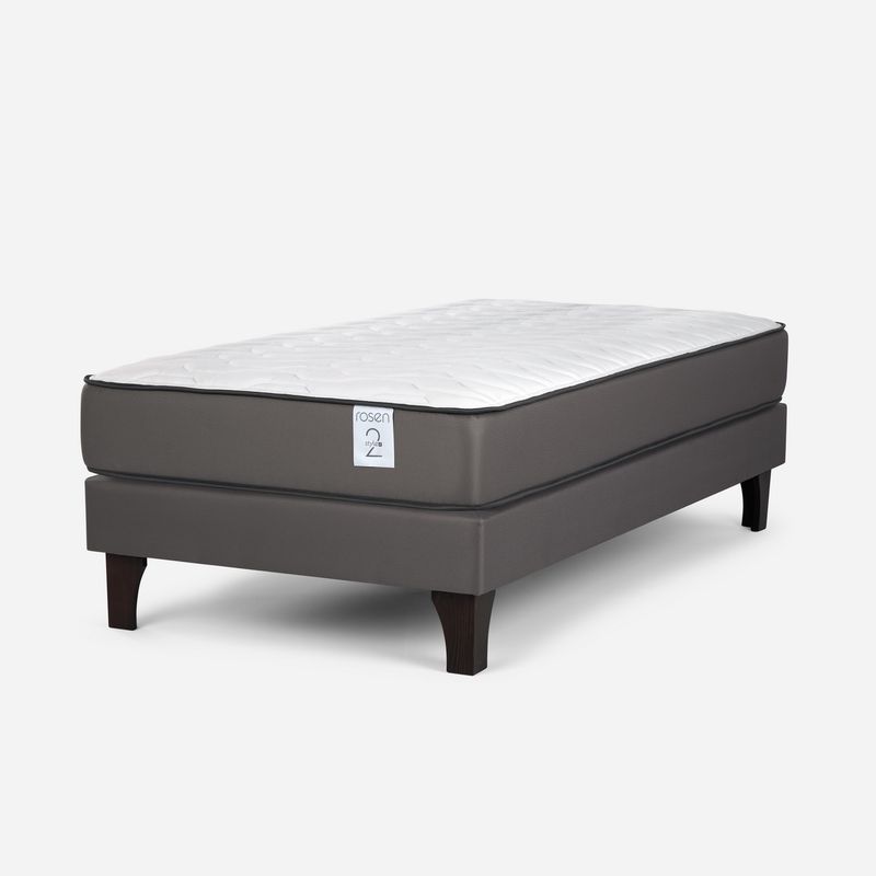ROSEN - Cama 1.5 Plazas Europea New Style 2 Plus Gris