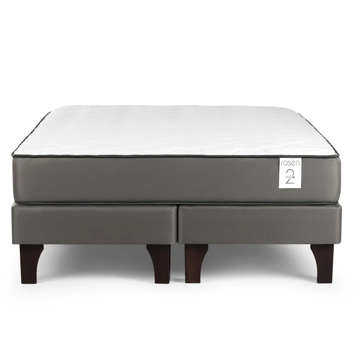 ROSEN - Cama 2 plazas Europea New Style 2 Plus Gris