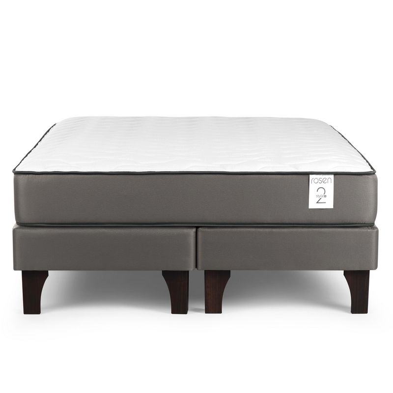 ROSEN - Cama 2 Plazas Europea New Style 2 Plus Gris
