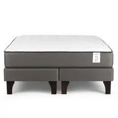 ROSEN - Cama 2 Plazas Europea New Style 2 Plus Gris