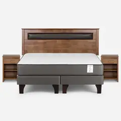 ROSEN - Cama King Europea New Style 2 Plus Gris