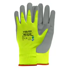 STEELPRO - Guante de Látex M Amarillo Fluor