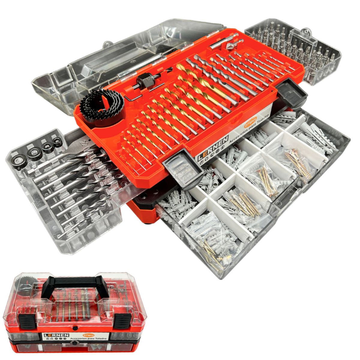 LERNEN - Pack brocas y puntas 271 piezas