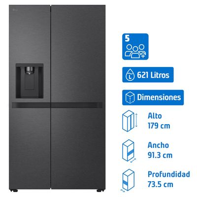 Lg Refrigerador Side By Side No Frost 621 Litros Gs66Spm