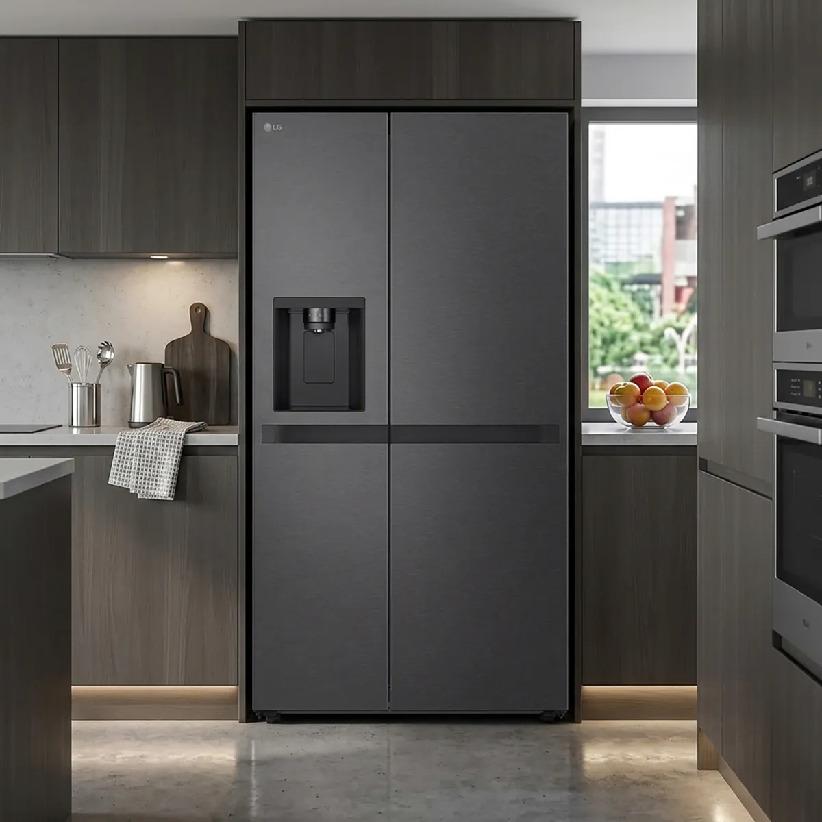 LG - Refrigerador Side by Side No Frost 621 Litros Negro GS66SPM