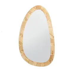 JUST HOME COLLECTION - Espejo Decorativo Forma Ovalada 36x1.2 cm Beige OI25