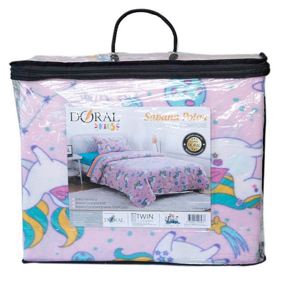 DORAL - Sábana Polar Infantil Niña 1.5 plazas Mix