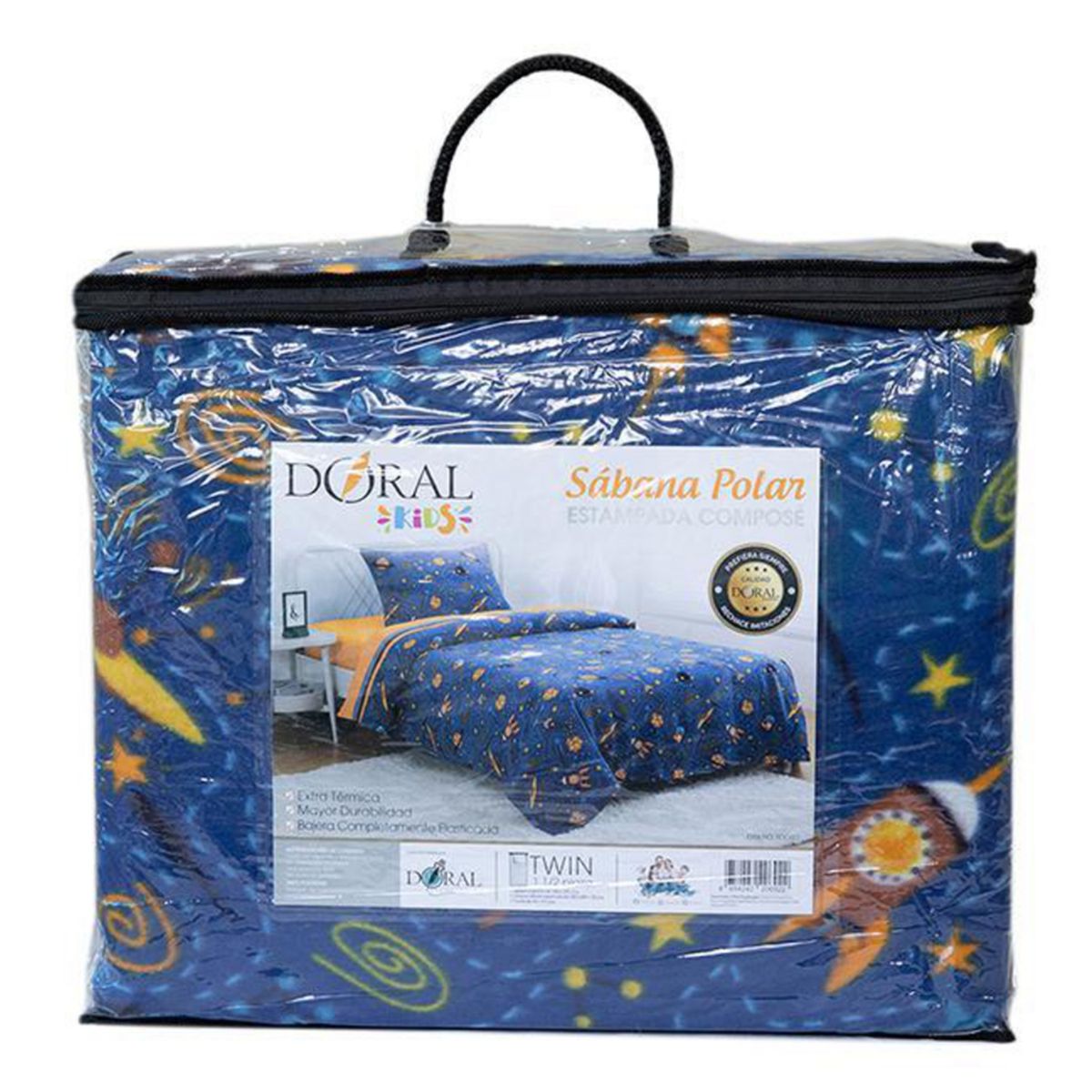 DORAL - Sábana Polar Infantil Niño 1.5 plazas Mix