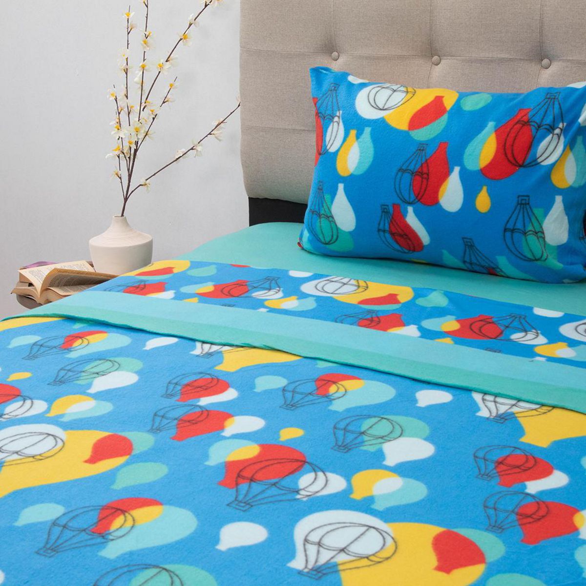 DORAL - Sábana Polar Kids Globos 1.5 plazas Multicolor