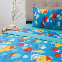 DORAL - Sábana Polar Kids Globos 1.5 plazas Multicolor