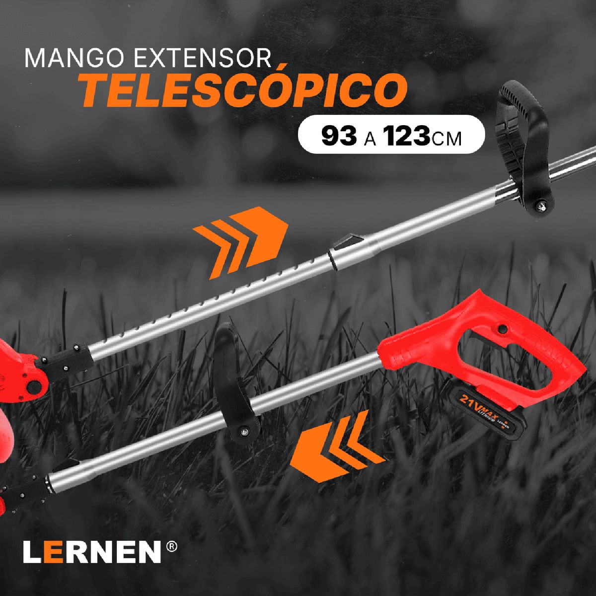 LERNEN - Orilladora Inalámbrica 21 V + 2 Baterías