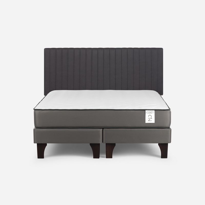 ROSEN - Cama 2 Plazas Europea New Style 2 Plus Gris
