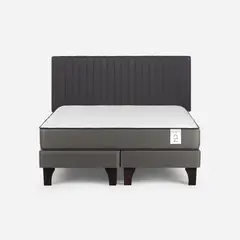 ROSEN - Cama New Style 2 Plus 2 Plazas 150x200 cm + Respaldo Lucio