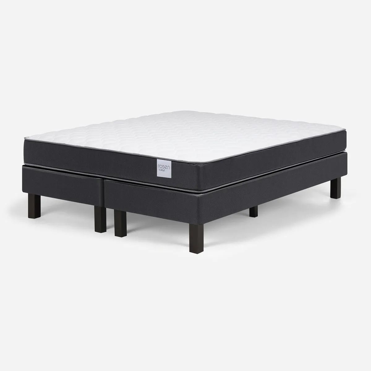 ROSEN - Cama 2 plazas Europea Wave Gris