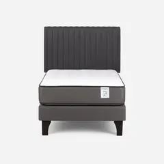 ROSEN - Cama New Style 2 Plus 1 Plaza 90x200 cm + Respaldo Lucio