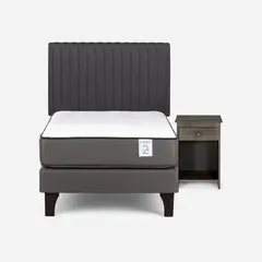 ROSEN - Cama 1 plaza New Style 2 Plus Gris