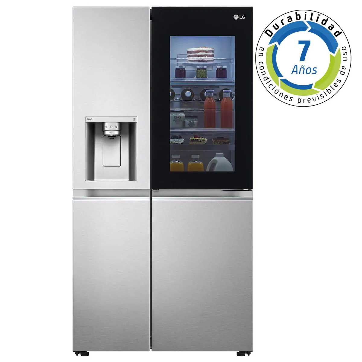 LG - Refrigerador 2 Puertas Side by Side No Frost 598 Litros Inox GS66SXNC