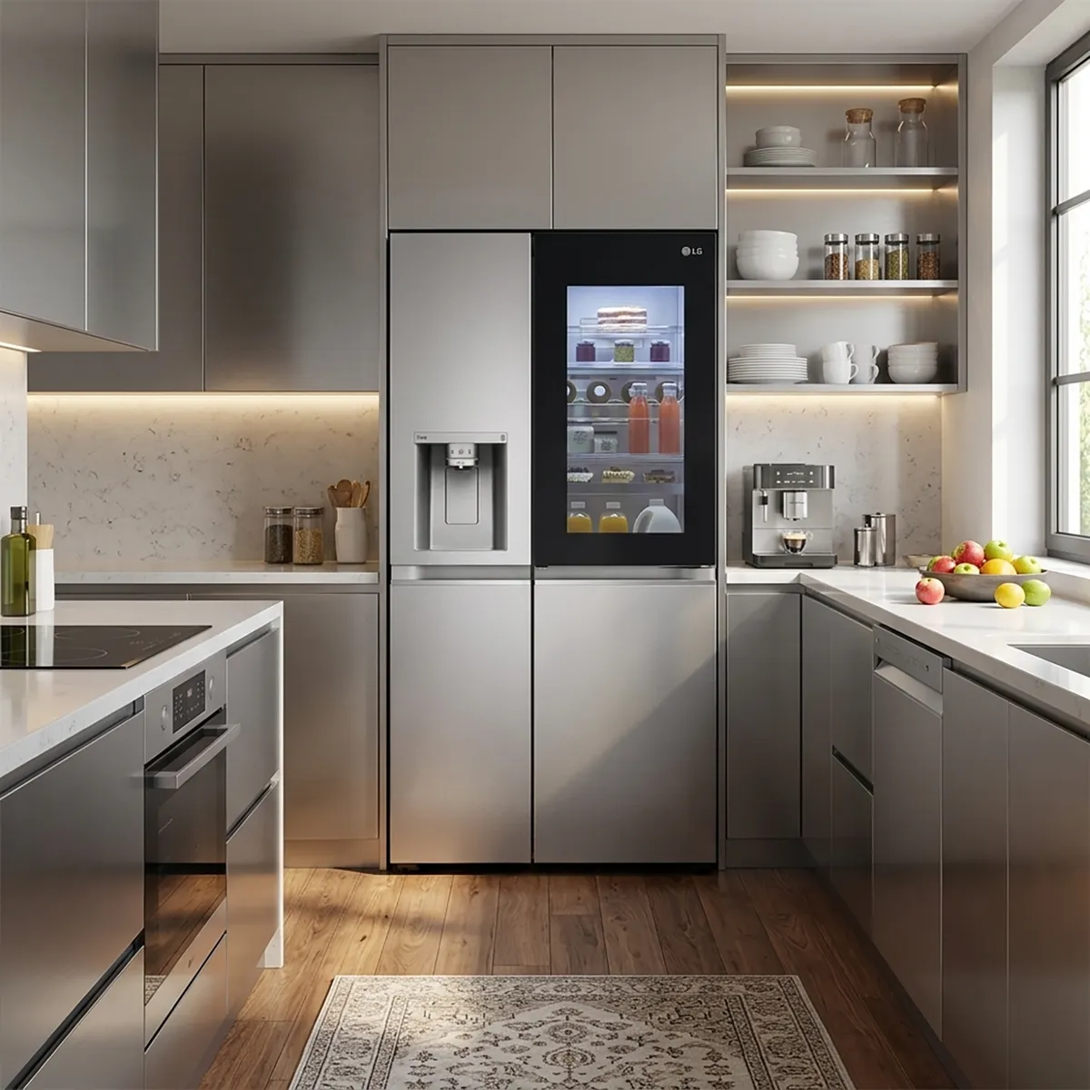 LG - Refrigerador 2 Puertas Side by Side No Frost 598 Litros Inox GS66SXNC