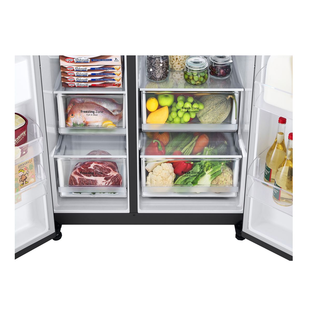 LG - Refrigerador 2 Puertas Side by Side No Frost 598 Litros Matte Black GS66SXTC