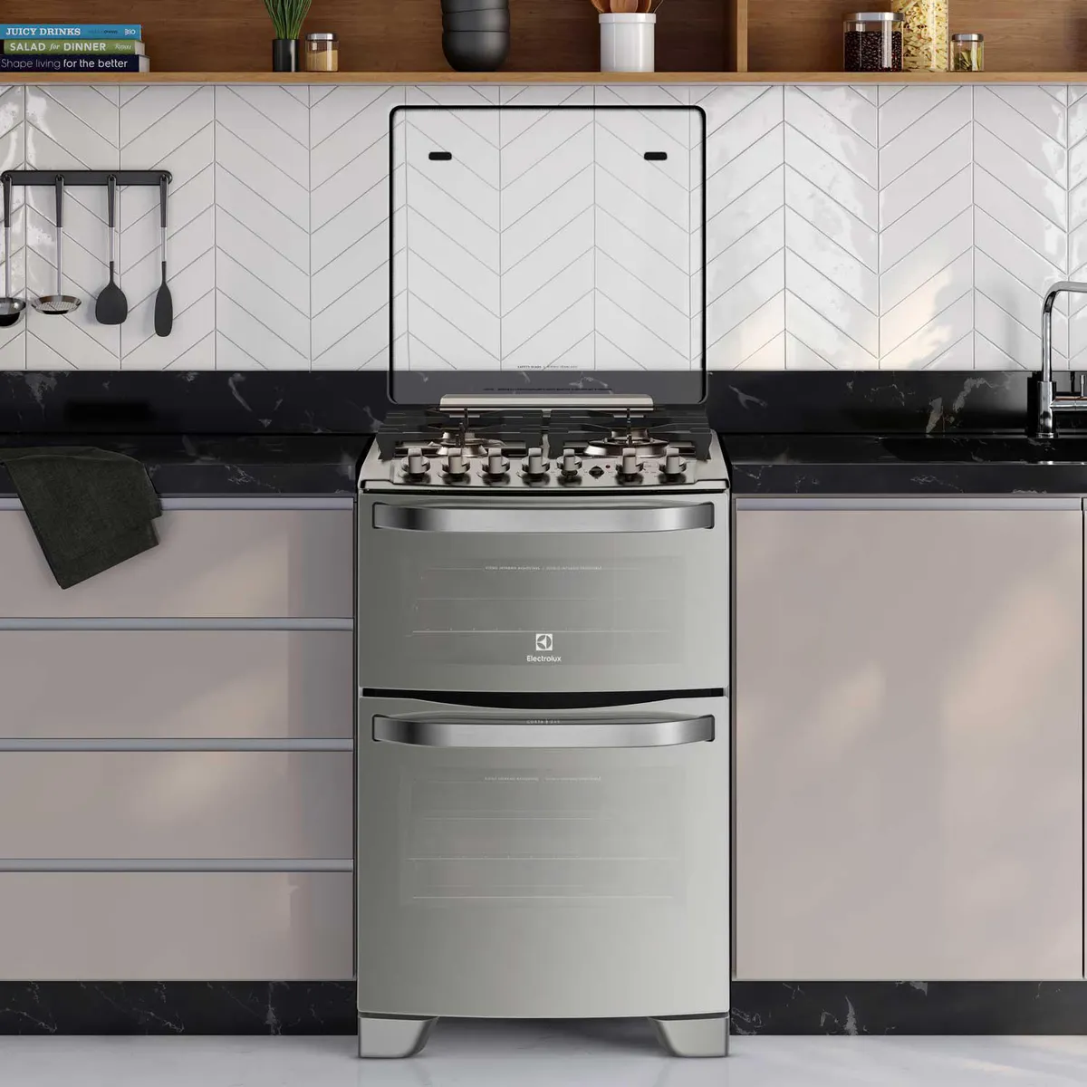 ELECTROLUX - Cocina a Gas 4 Platos Inox 56DXA