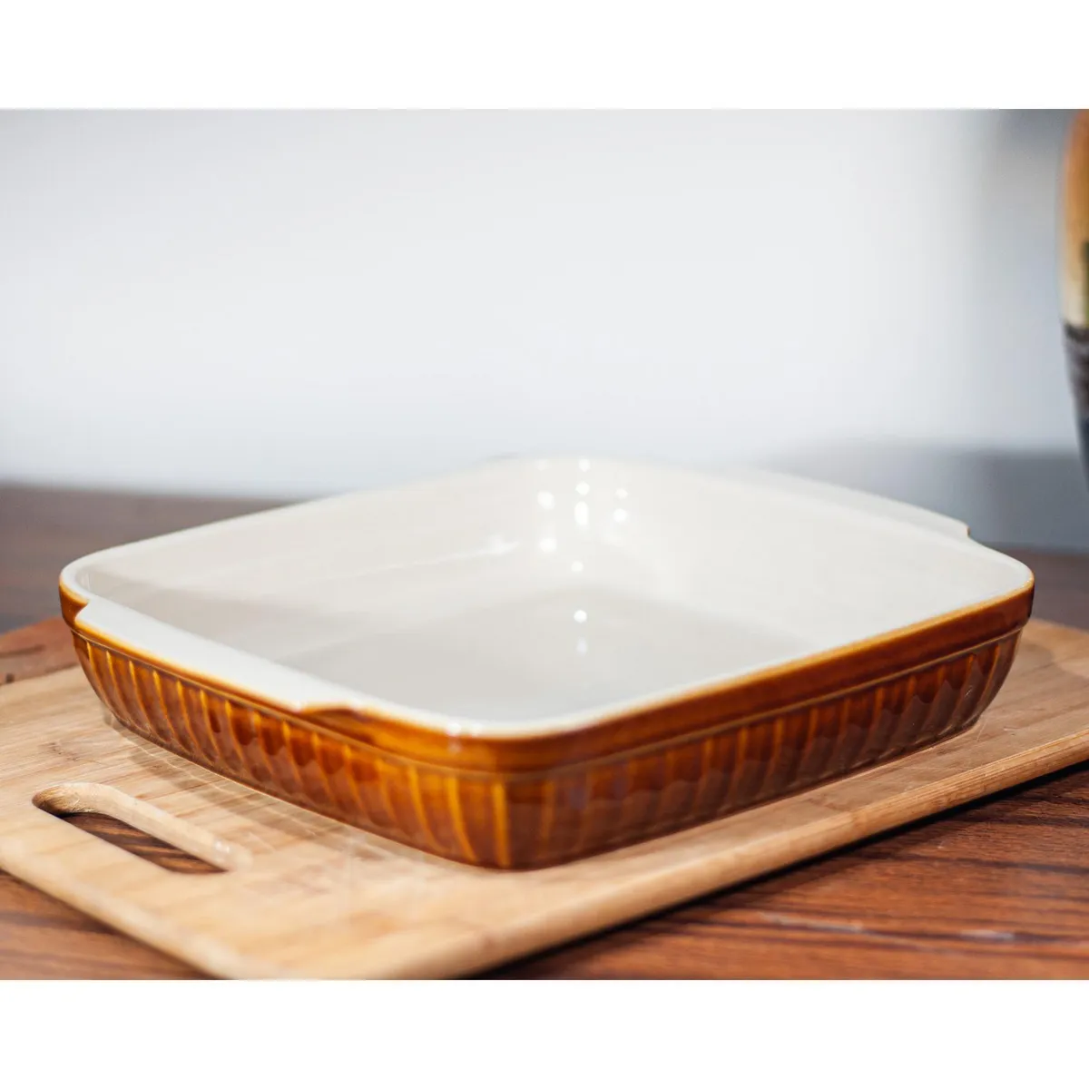 CLEVERWAY - Fuente Cleverway Cuadrada 29 X 25 cm Café Horno y Microondas