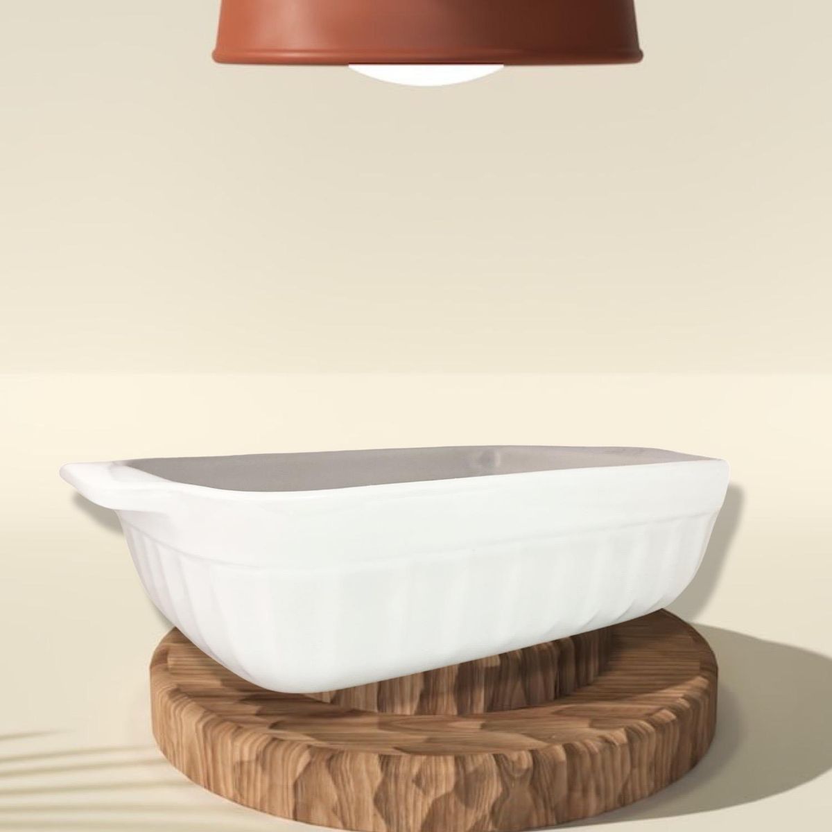 CLEVERWAY - Fuente Cleverway Rectangular Blanca para Horno 21x14 cm