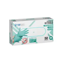 TOPSAFE - Guante de Nitrilo S Verde