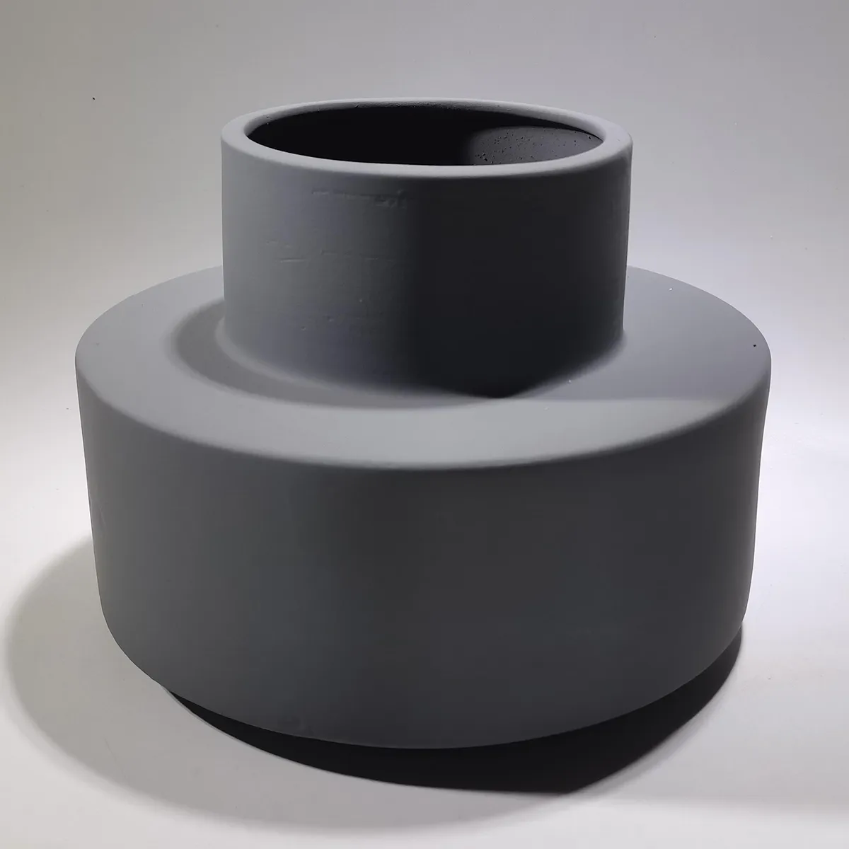 DECOGREEN - Jarrón cerámica nórdico negro 15x14 cm