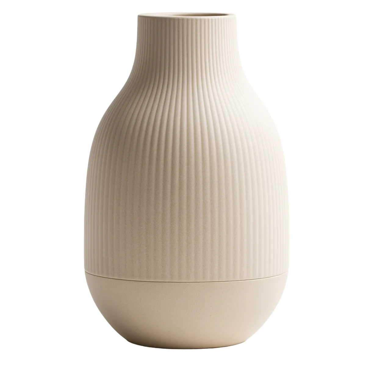 DECOGREEN - Florero base biobamboo café 18x25 cm