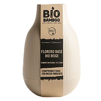Imagen 2 del producto Florero base biobamboo café 18x25 cm