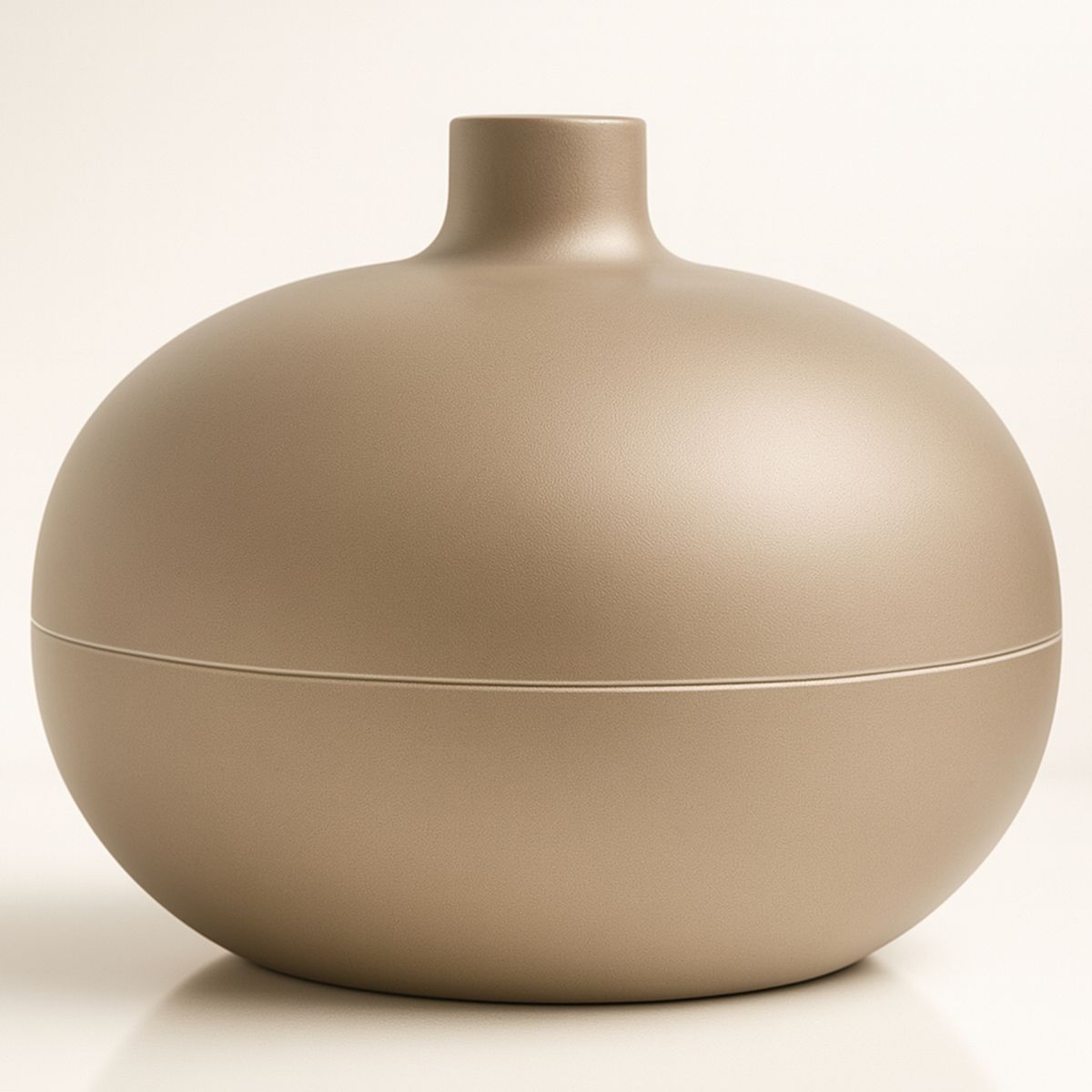 DECOGREEN - Florero redondo biobamboo beige 20x15 cm