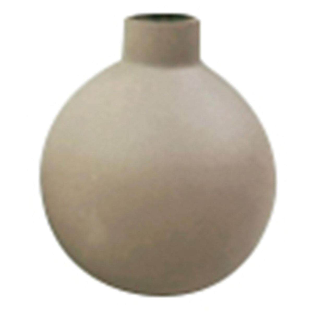 DECOGREEN - Florero de cerámica nórdico circular beige 11x9 cm