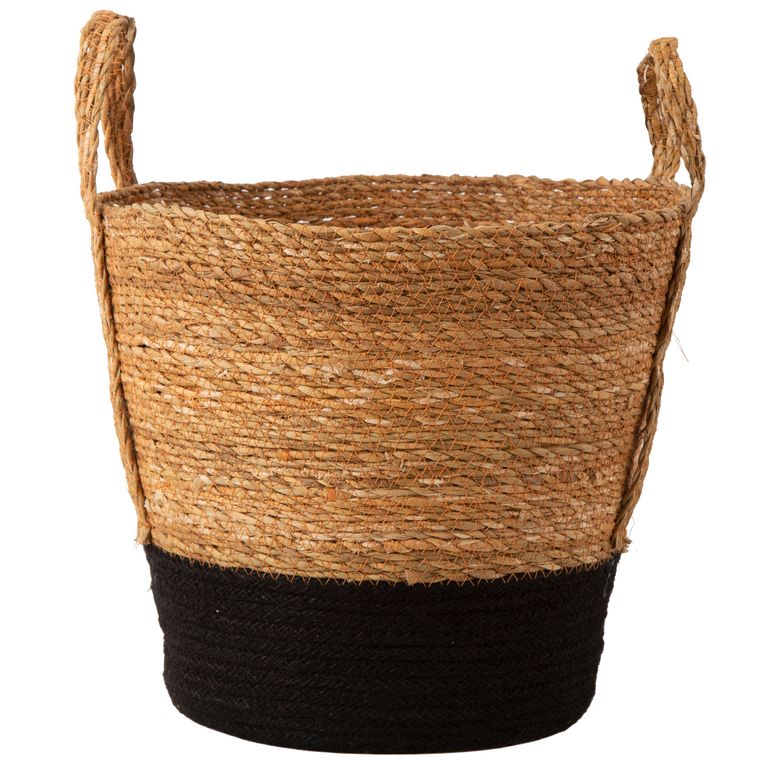 Canasto Decorativo Shiva M 32X30 Cm Bicolor Con Asa