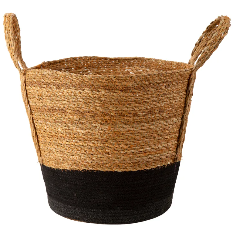 Canasto Organizador Shiva L 35X33 Cm Bicolor Con Asa