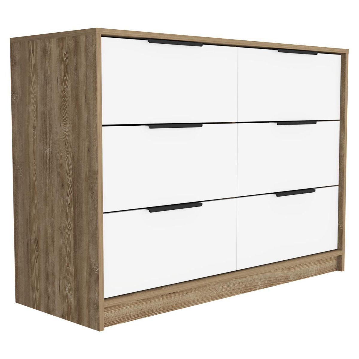 TUHOME - Cómoda 4 Cajón(es) Kaia 107x77.6x41.3 cm Miel y blanco