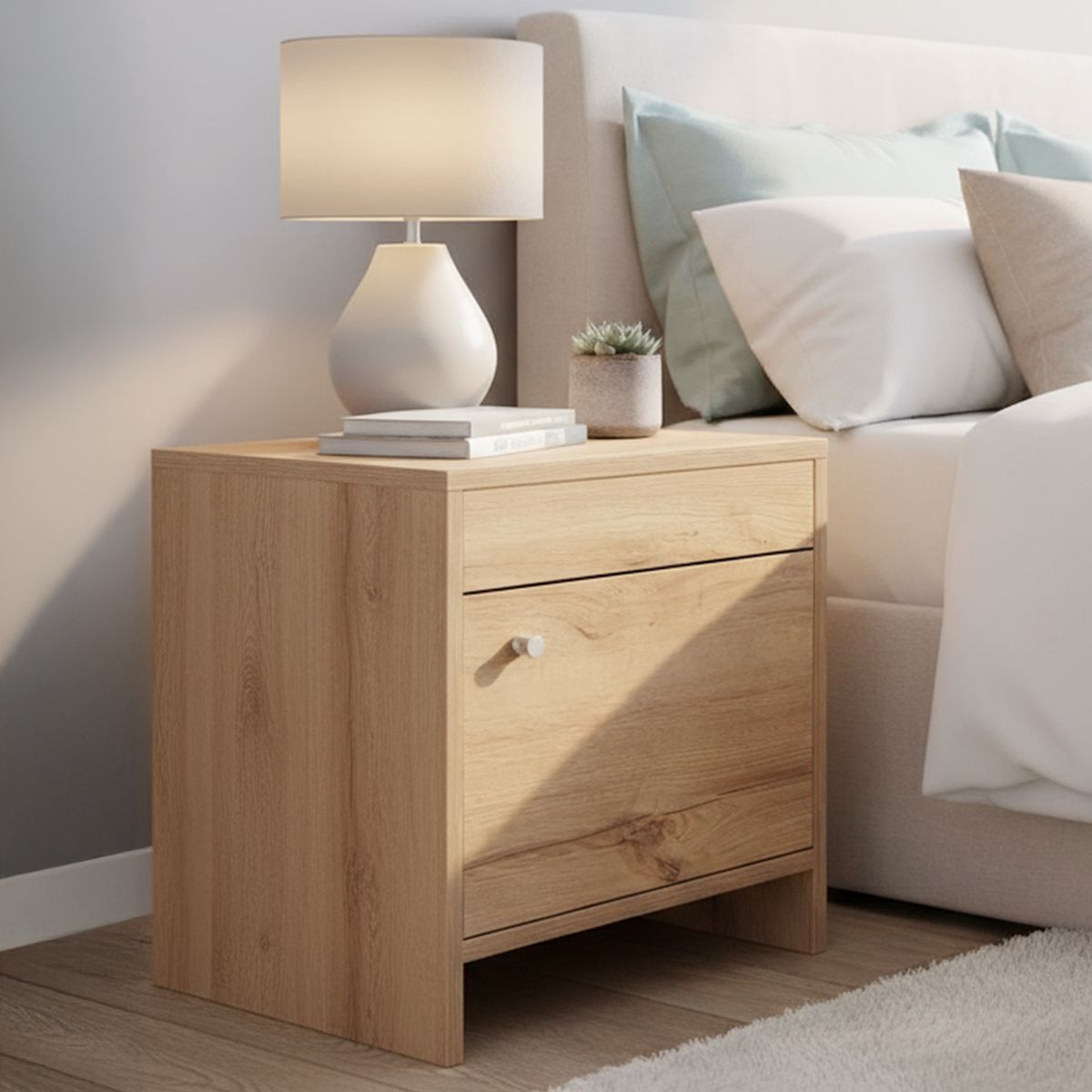 TUHOME - Velador 1 puerta Colore 41,6x40x35,2 cm Duna