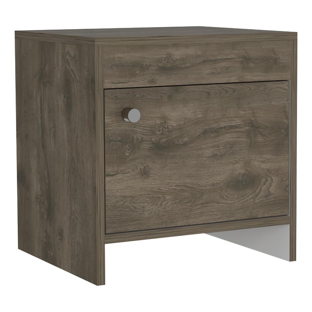 TUHOME - Velador 1 puerta Colore 40x41,6x35,2 cm Bellota y blanco