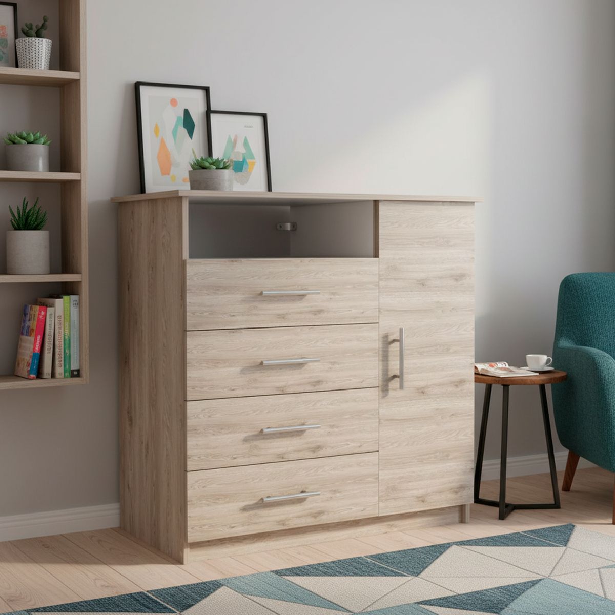 TUHOME - Cómoda 4 Cajón(es) Perú 91x88.6x45.8 cm Bardolino