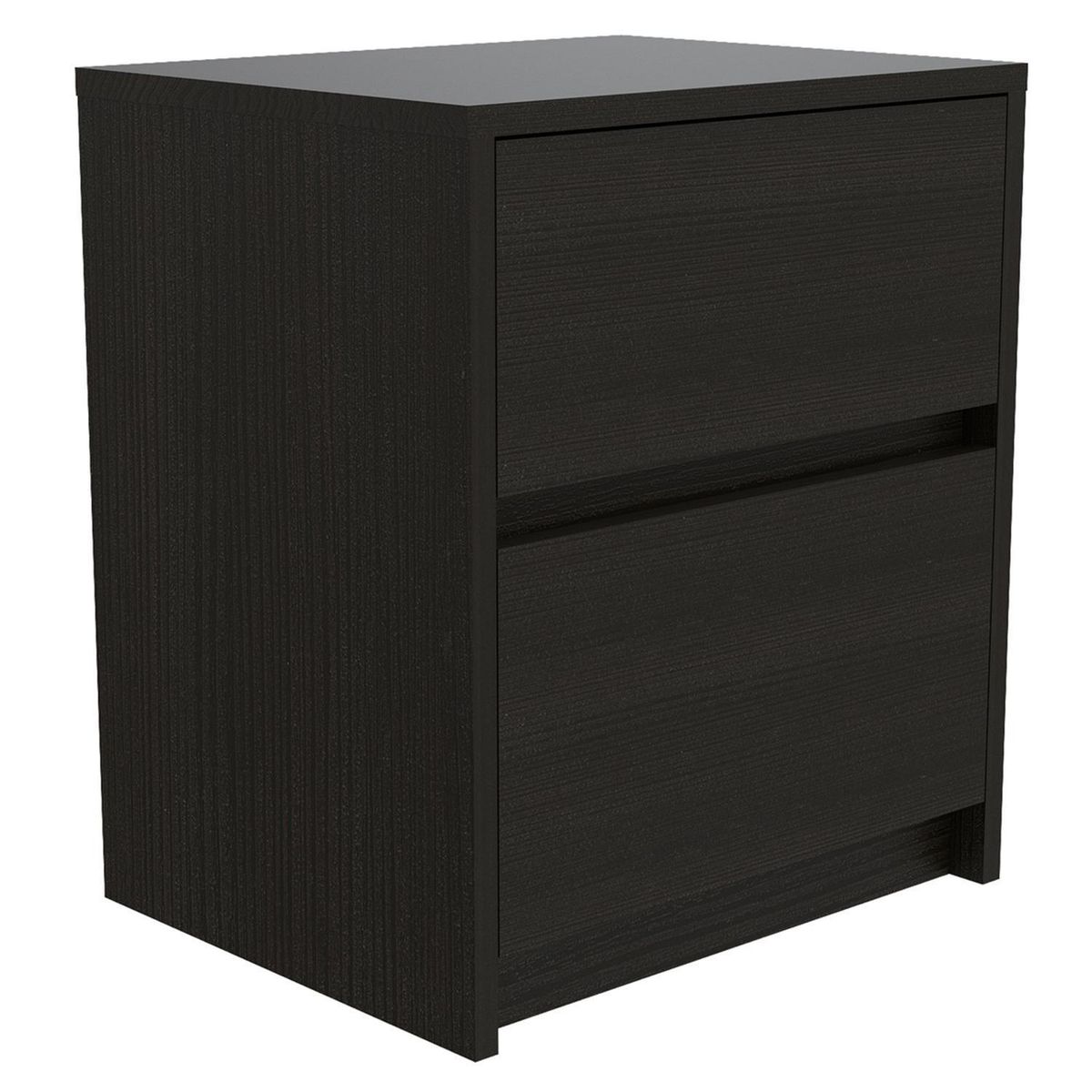 TUHOME - Velador 2 Cajón(es) Trivor 40x47.2x32 cm Wengue