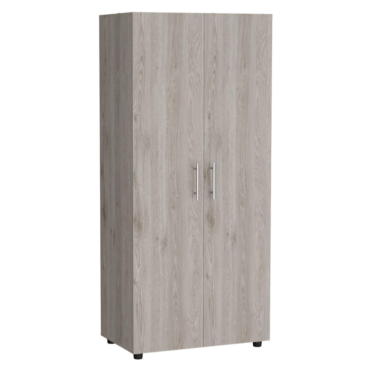 TUHOME - Closet 2 Puerta(s) 5 Repisa(s) 80x180x48 cm Ceniza/Blanco