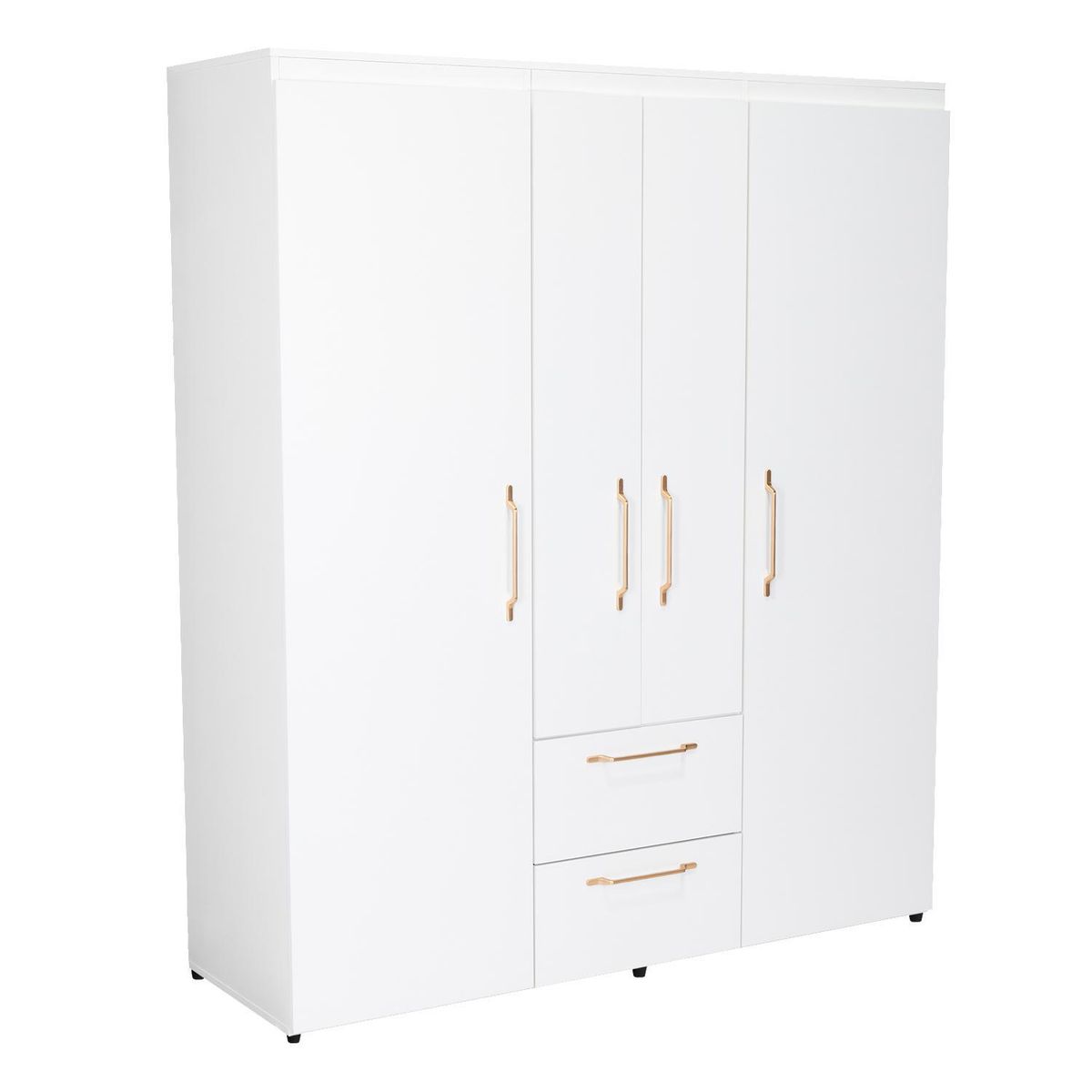 TUHOME - Closet 4 Puerta(s) 2 Cajón(es) 6 Repisa(s) 150.3x177.9x50.4 cm Blanco